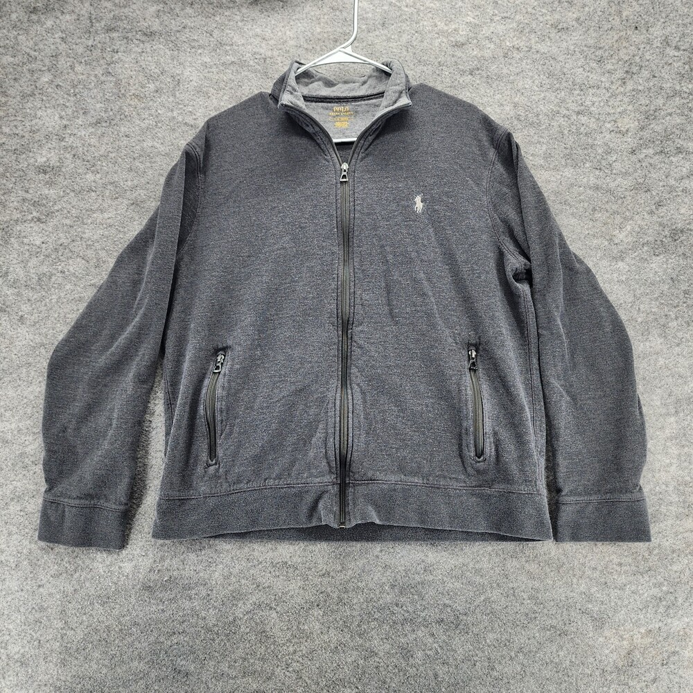 Polo Ralph Lauren Sweatshirt Mens Large Full Zip Gray